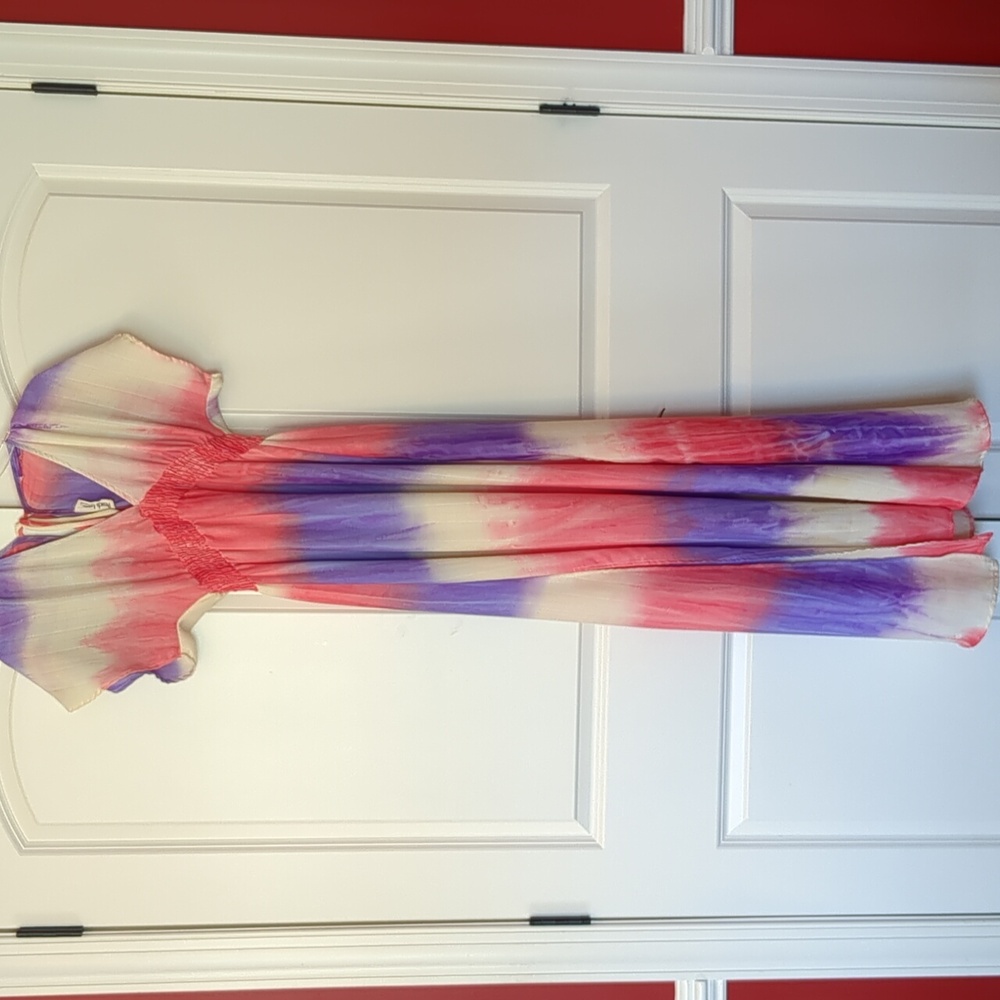 Peach Love tie-dye dress